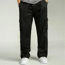 Брюки-карго Для мужчин длинные мешковатые брюки с эластичной резинкой на талии, Для Мужчин 'S повседневная одежда мужская одежда Для мужчин s теплые брюки для девочек толстые однотонные брюки Цвет A5480