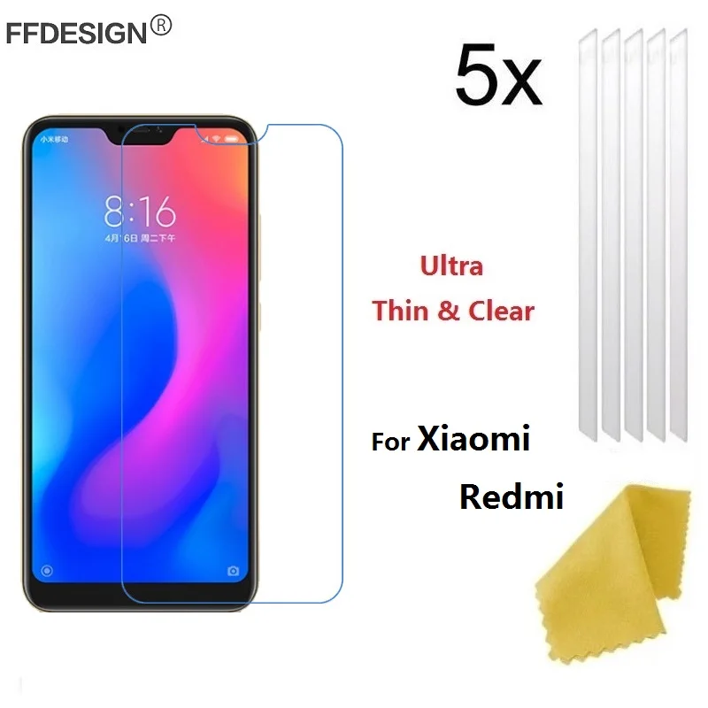 5x LCD Protective Screen Protector Film For Xiaomi Redmi Note 5 Pro 5A 4X 4 6 6A Plus (Not Glass ) Protection | Мобильные телефоны