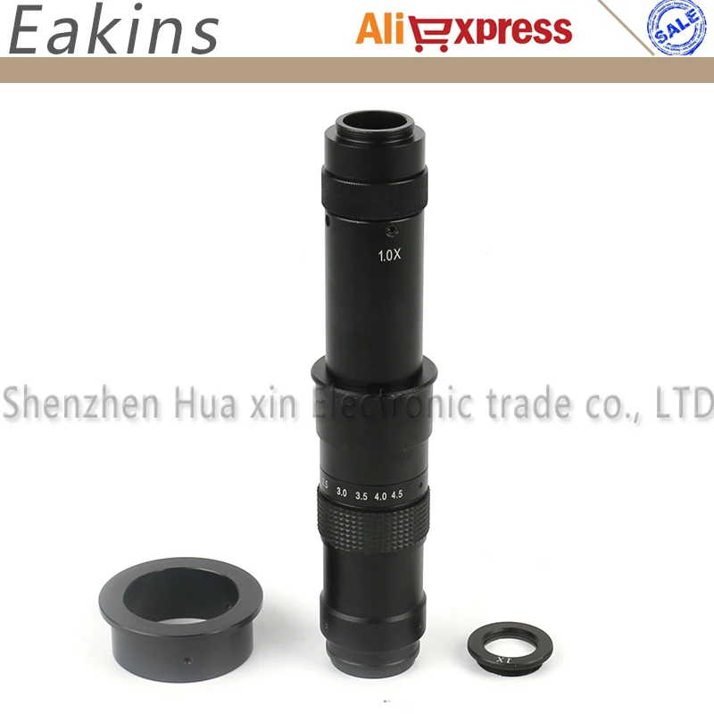  HD 0.7X-4.5X 180X/300X Zoom C-Mount Parallel light Lens for Industry Microscope Camera Glass Lens 5