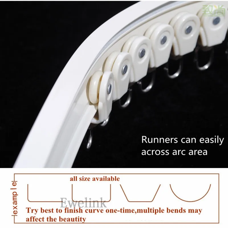 Высокое качество прямой/эркер Гибкая алюминиевая занавеска дорожки сгибаемые рельсы настраиваемые для всех окон