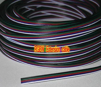 

10m 5PIN RGBW Extension Cable Wire Cord For 5050 RGBW LED Strip light Free Shipping