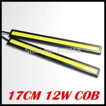 Высокая Мощность 12 В Переход 12 Вт COB автомобилей СИД DRL Водонепроницаемый Бампер Декоративные Стикеры днем Бег свет свет автомобиля