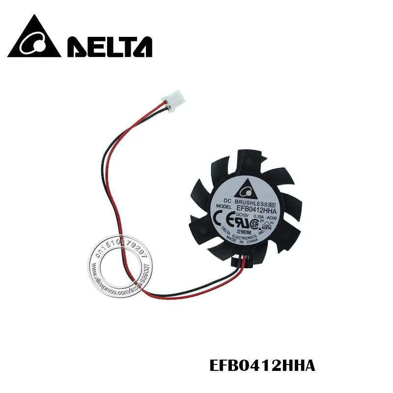 DELTA EFB0412HHA 12V 0.15A VGA кулер диаметром 35 мм шаг 26 мм 2PIN