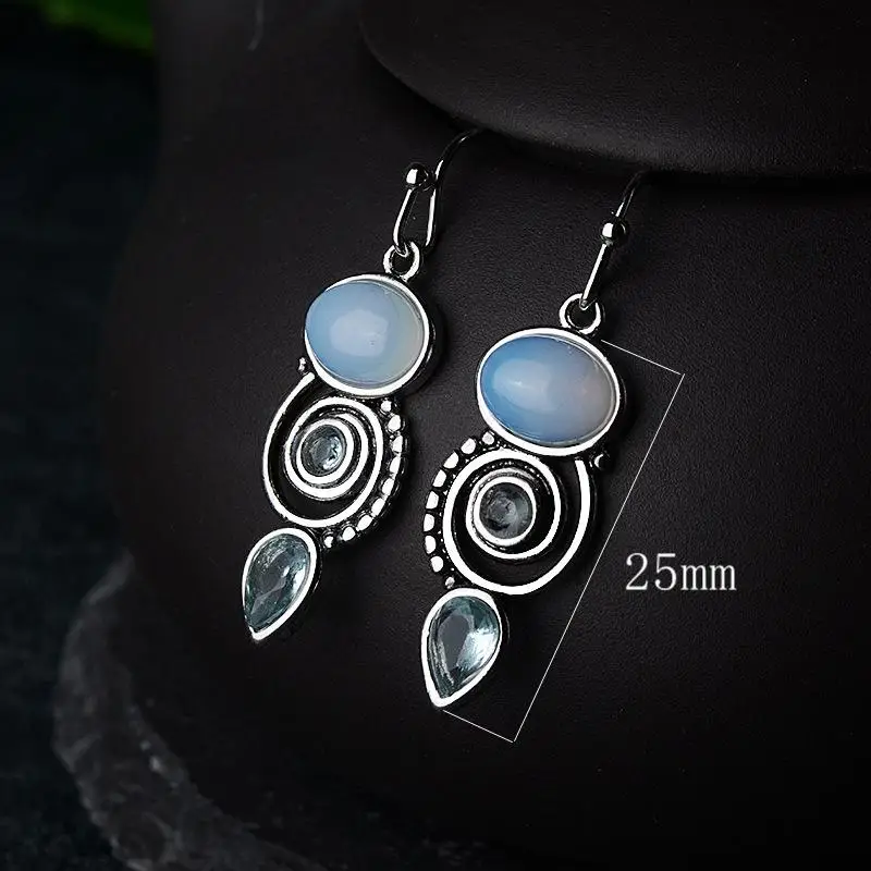 Wholesale-Fashion-Jewelry-Sea-Blue-Moonstone-Dangle-Earrings-For-Women-Silver-Jewelry-Wedding-Party-Drop-Earrings