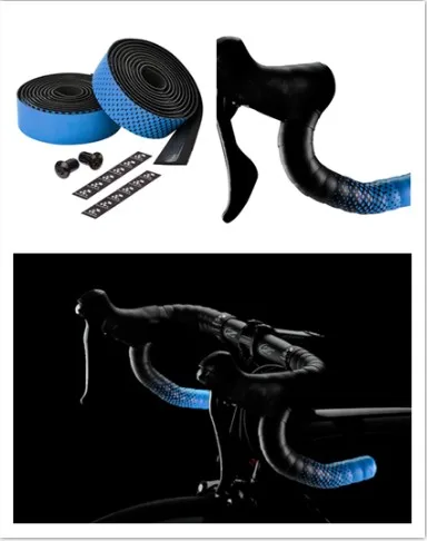 Ciclovation передовая дорожная велосипедная лента на руль с кожаным сенсорным сплавом серия гоночная лента для велосипеда выцветает цвет умный гель и бар - Цвет: navy blue