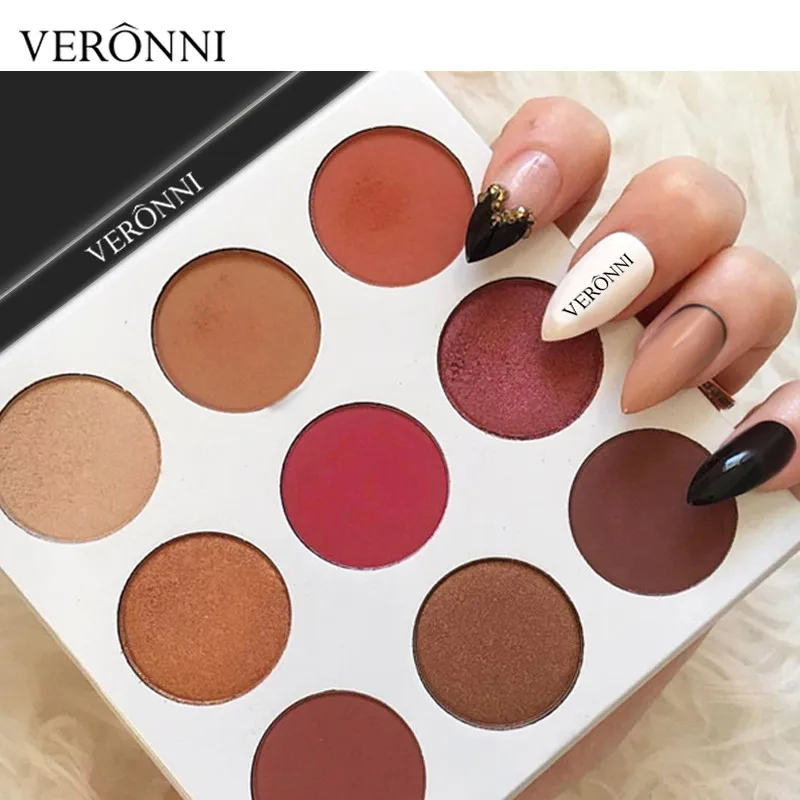 

Burgundy 9 Colors Eye Shadow Palette 2019 New Makeup Matte Eyeshadow pigment glitter professional Eyeshadow of Pallete Cosmetics