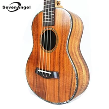 SevenAngel 23″ Professional Concert Electric Ukulele All Solid Wood 4 strings Hawaiian Guitar Sweet Acacia wood KOA Ukelele