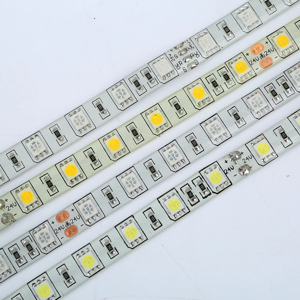 Светодиодный светильник SMD5050 водонепроницаемый гибкий 24 В 5 м 300 светодиодный