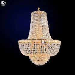 Люстры модная металлическая кристалл лампы освещения спальня исследование лампа зал 50 см Ш x 75 см h