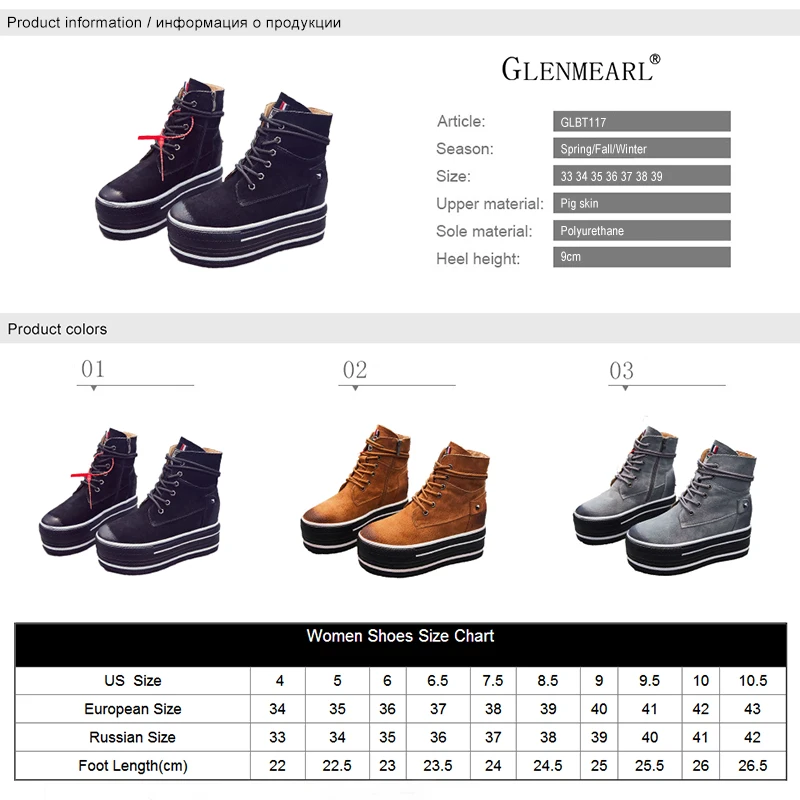 Ботинки на платформе; женские зимние ботильоны; женские ботинки; Осенняя повседневная обувь на плоской подошве с круглым носком на шнуровке; женская обувь; большие размеры