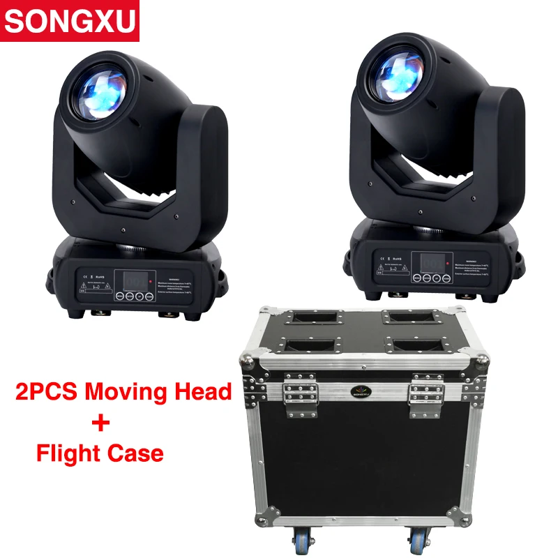 

SONGXU 2pcs 150W LED Spot Moving Head Light With 2 in 1 Flight case Professional DJ Stage Disco Light/SX-MH150