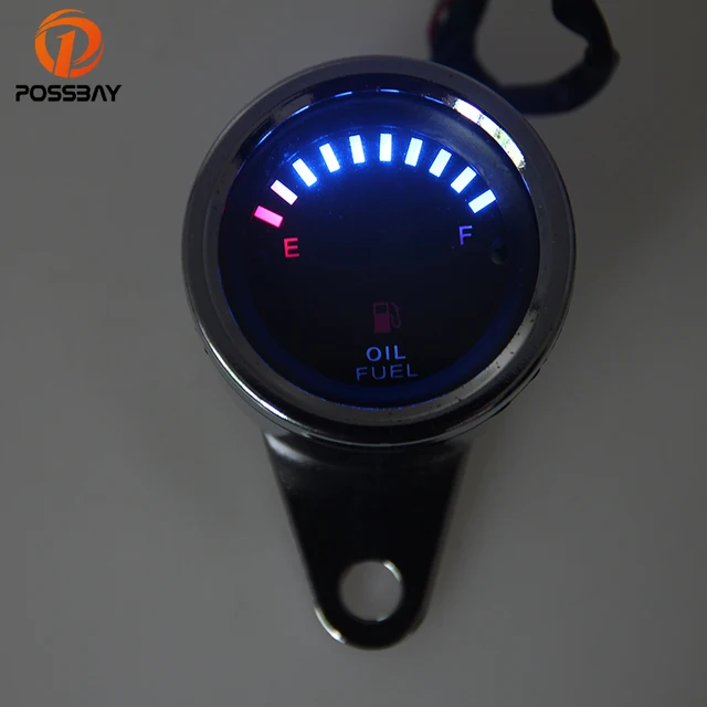 Buy POSSBAY Universal Motorcycle Oil Fuel Gauge 12V
