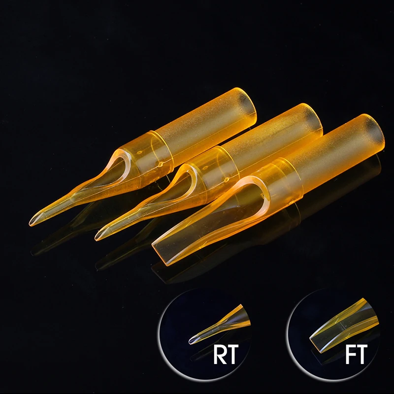 

50Pcs RT Tattoo Tips Eyebrow Needles Caps Nozzle for Permanent Makeup Eyebrow Lip Machine Tattoo Machine Accessories