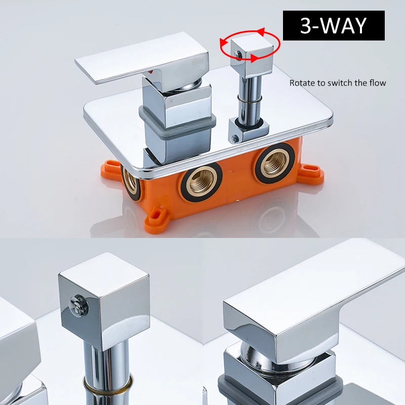 quyanre wanfan embedded box shower faucet mixing valve 2 way 3 way shower faucet mixer hot cold mixer tap bathroom shower faucet accessory3