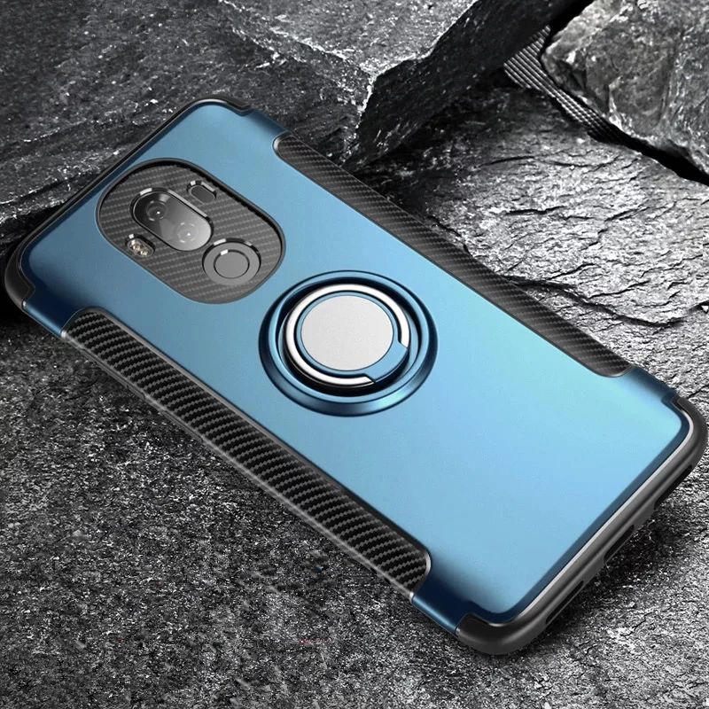 

Case For Huawei Mate 9 10 pro Cases Hard PC+Soft silicone Combo Magnetic Ring armor Cover For huawei mate 10 pro case cover