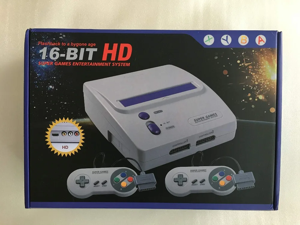 Новинка 2019 Игровая приставка для ТВ и видеоигр 16 бит с двумя проводными