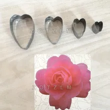 4 шт./партия цветок серии Камелия форма нержавеющая сталь формочки для печенья сэндвич фрукты помадка форма для торта сердце Инструменты для выпечки JSM046