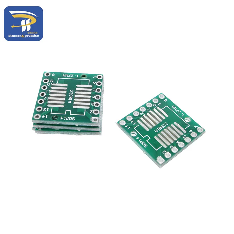 10 шт. SOP14 SSOP14 TSSOP14 к DIP14 Pinboard SMD для DIP адаптер 0,65 мм/1,27 мм до 2,54 мм DIP Pin Шаг печатной платы Конвертер Разъем