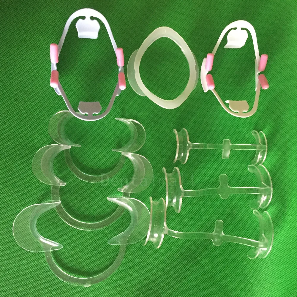 9Pcs Mouth Opener Cheek Retractor Expanders Teeth Whitening Dental Lip