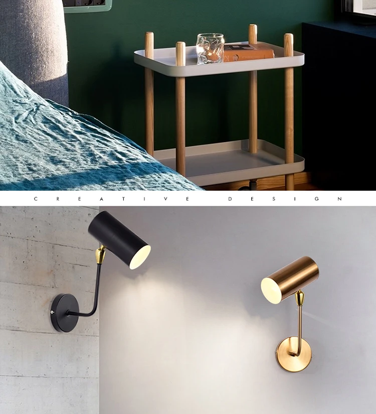 Lampplus Лидер продаж Nordic просто Роскошные настенный светильник для спальни исследования гостиная гостиничном номере Утюг роспись