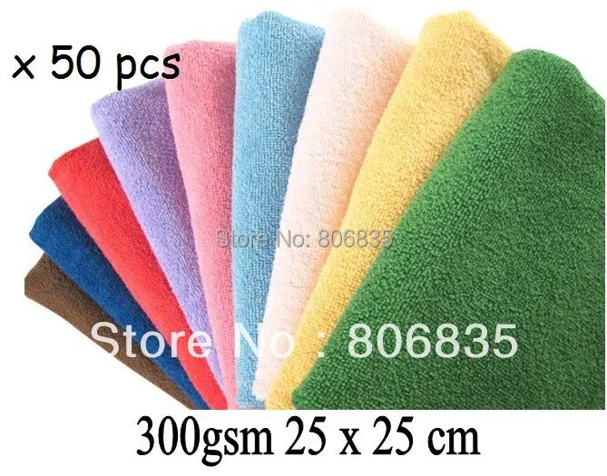300gsm 25 x 25cm Microfiber Cleaning Cloth,Wiping Rags