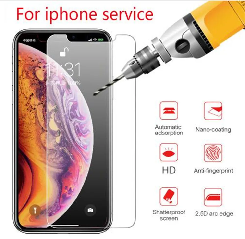 

3 Pieces Film For iPhone 7 8 6 6S plus Tempered Glass For iPhone XS XR X 10 5 5S SE 4 4S Screen Protector For iPhone XS Max 3GS