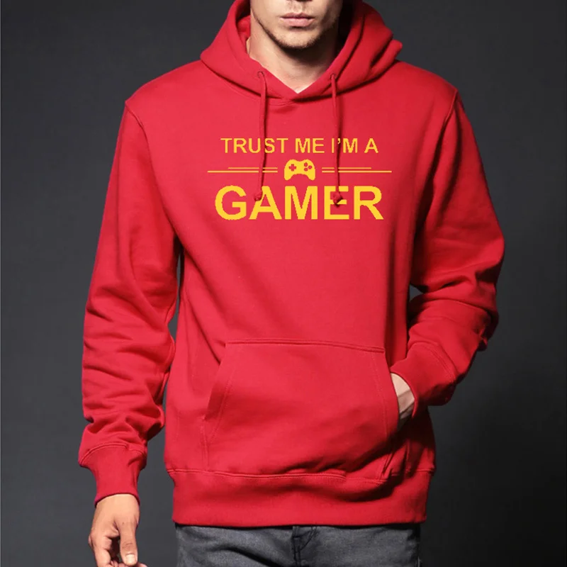 Мужские толстовки с забавным принтом TRUST ME A GAMER хлопковые флисовые для PS4 XBOX Осень