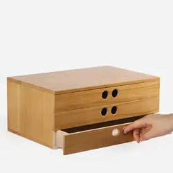 Бесплатная доставка случае инструмент A4 деревянный ящик стола хранения мусора Косметический коробка для хранения bin ювелирные изделия в