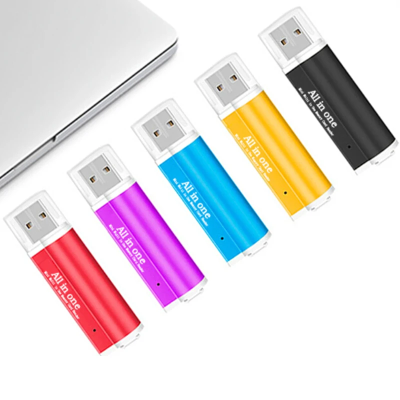Все in1 4 слота Card Reader для t-flash, MMC, TF, M2 адаптер SD Card Reader для портативных компьютеров