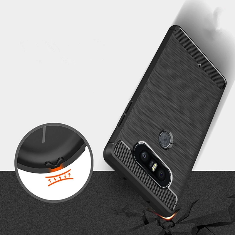 

For LG Q8 Case LG Q8 Cover On For LG Q 8 Premium Original Silicone Mix Hybrid Protective Soft Sh