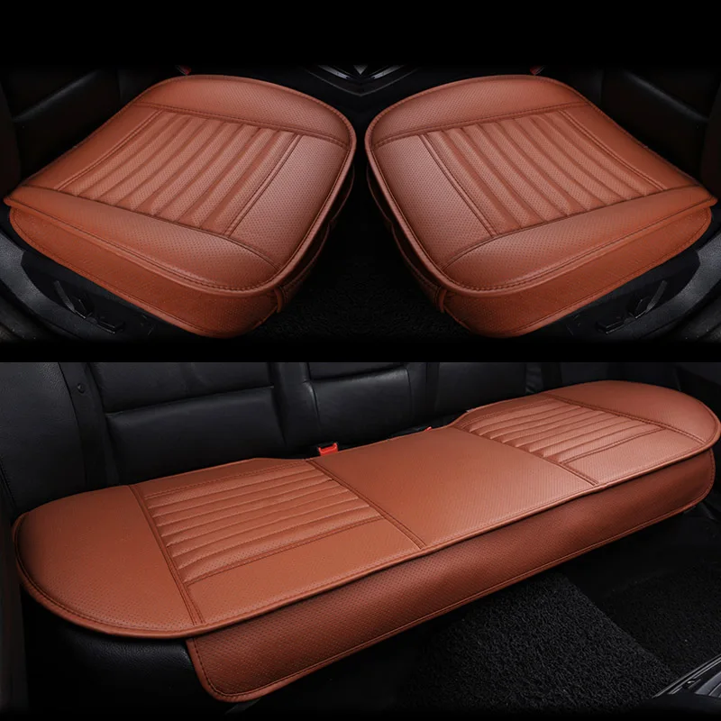 Pu leather Car seat covers, side full cover car styling seat cushion pad mat protector for BMW X1 X3 X4 X5 g30 e30 e34 e36 e38 - Название цвета: 3pcs