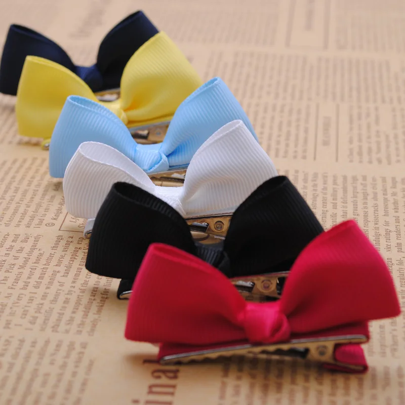 

2piece cute baby toddler girls hair ribbon bows with alligator clip hairpins birthday gift for children 20 colors available