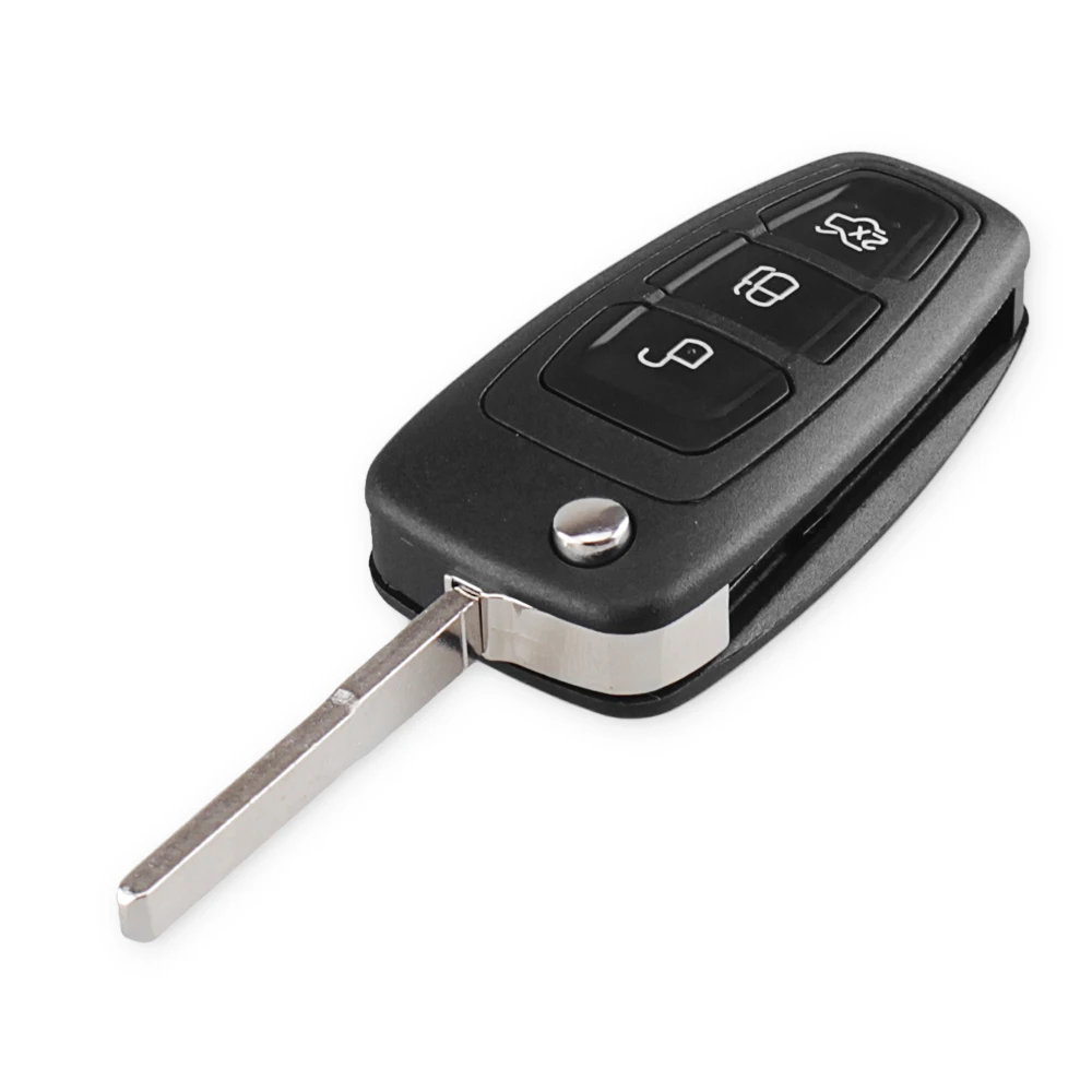 KEYYOU FSK 3 кнопки откидной складной без ключа автомобиля дистанционного ключа 434 МГц 4D63 чип для Ford Mondeo Фокус C-Max S-Max 2013 HU101 лезвие
