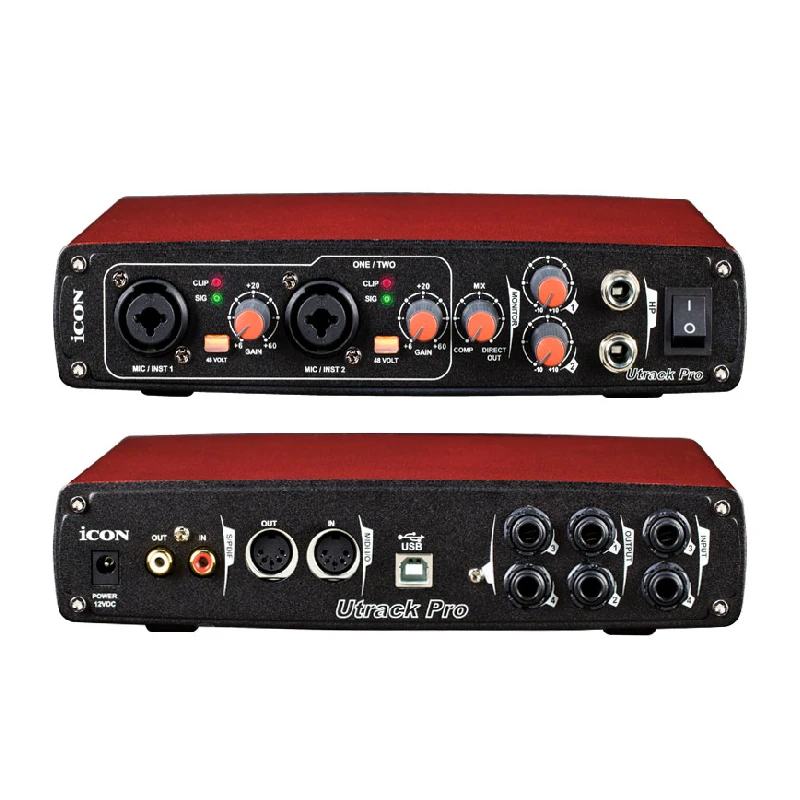 

Original ICON Utrack Pro external USB sound card professional audio interface for recording 6 in 6 out with 48V power