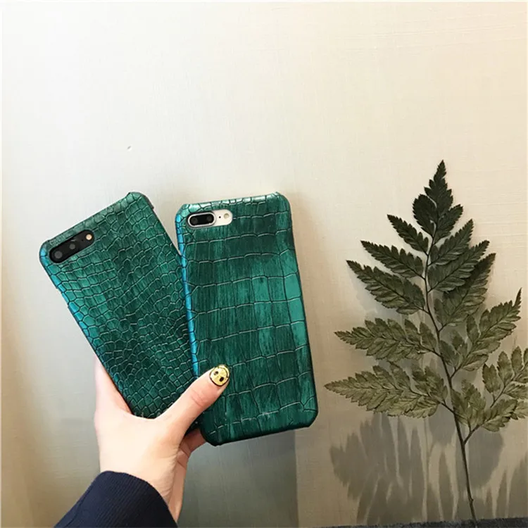 Green Sequins Crocodile Case For iPhone XS Max XR XS X 7 8 Plus Case Leather Cover For iPhone 6S Plus iPhone Case For iPhone 7
