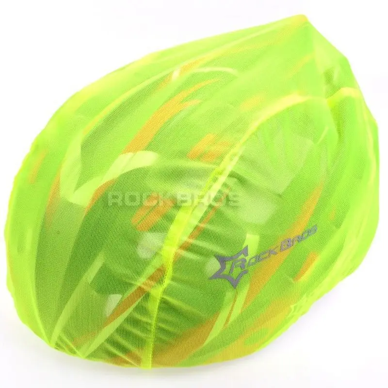 ROCKBROS ветрозащитный водонепроницаемый пылезащитный дождевик MTB дорожный велосипед чехол для велосипедного шлема велосипедные шлемы Чехлы новые, 4 цвета - Цвет: Зеленый