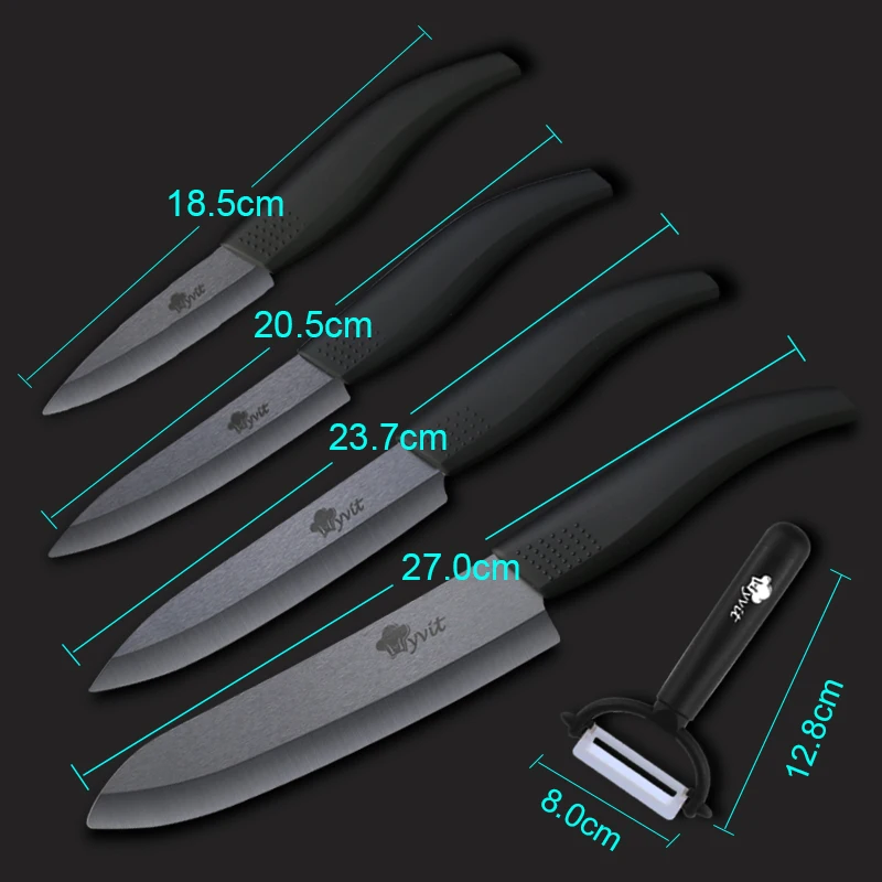 Ceramic Knife 3 4 5 6 inch paring utility slicing chef meat kitchen Knives Black Zirconia blade color anti-slip handle cutter - Image 3