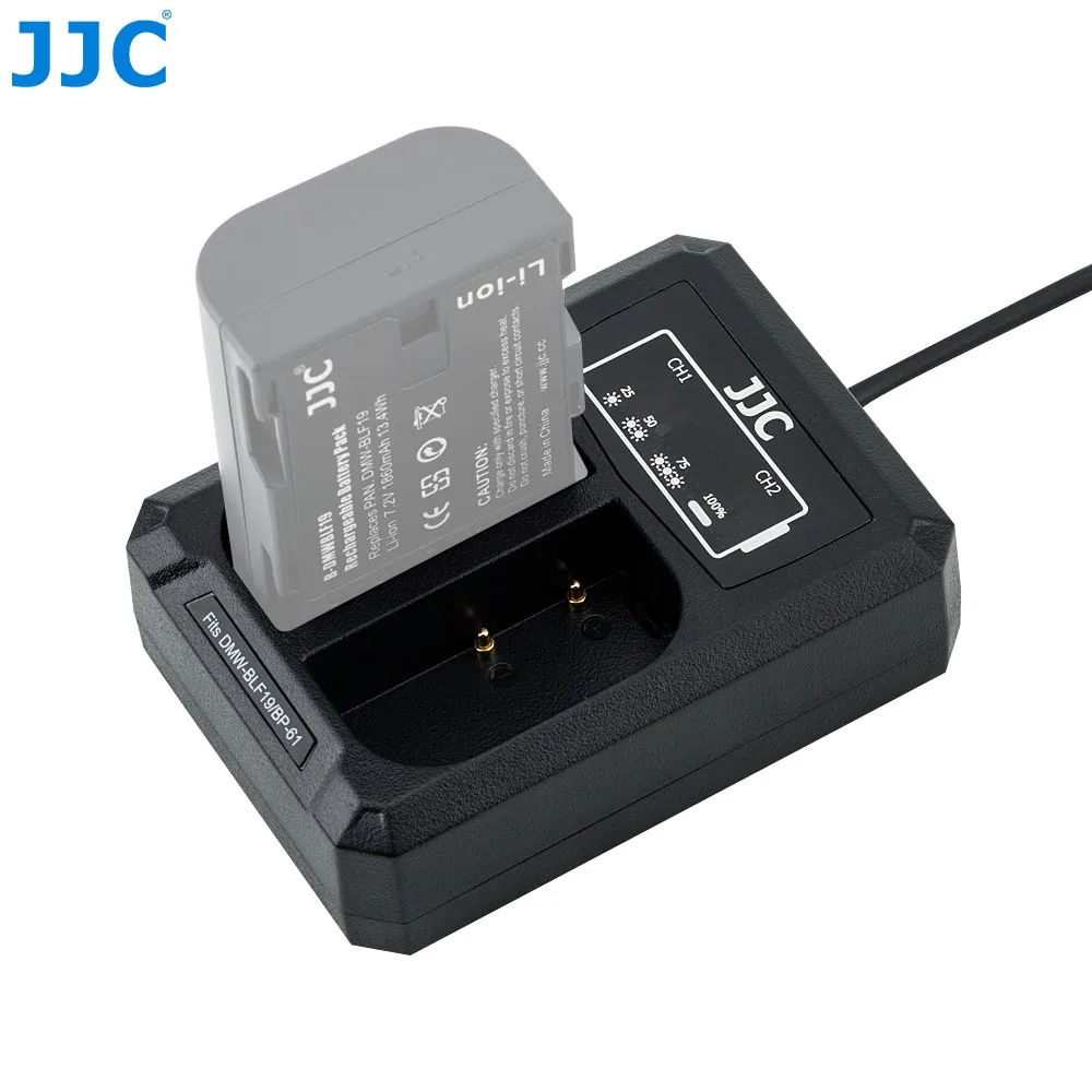 JJC USB Двойной аккумулятор зарядное устройство для Panasonic DMW-BLF19 DMW-BLF19e Lumix GH5S G9 GH5 GH4 GH3 заменяет DMW-BTC13 DMW-BTC10