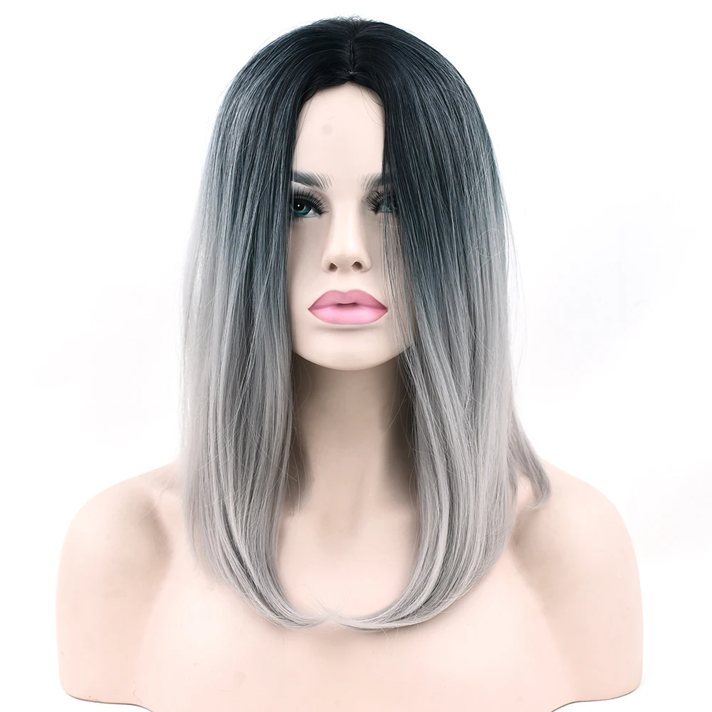 Us 8 99 50 Off Soowee 10 Colors Synthetic Hair Ombre Grey Hair Bob Style Short Wigs For Black Women Party Cosplay Wig In Synthetic None Lace Wigs