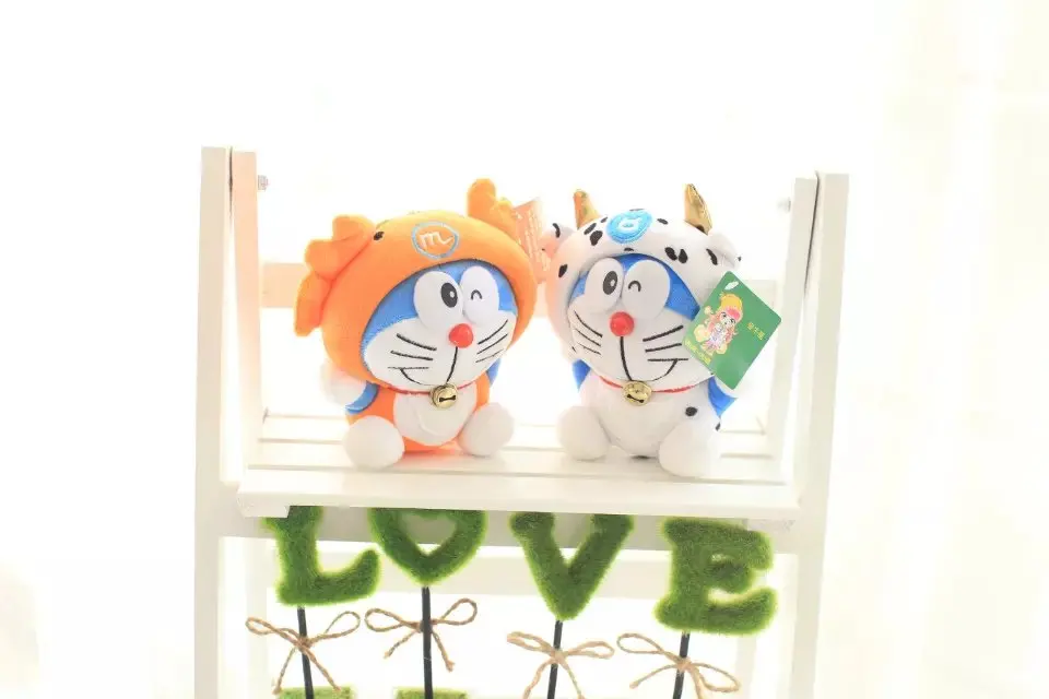 Kawaii Mini Doraemon Cat 12 созвездий оптовая продажа кукольный стежок брелок с подвеской из
