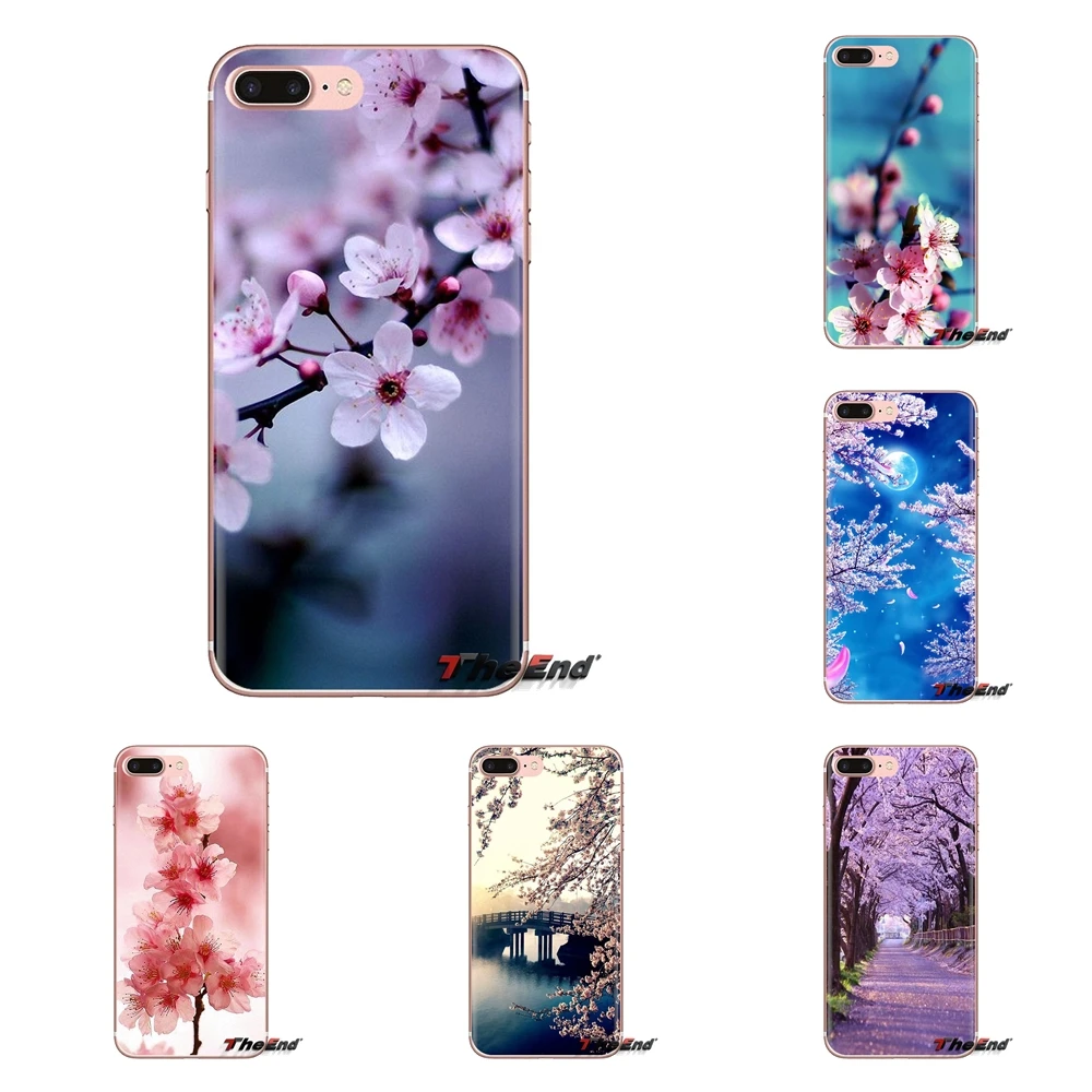 

Phone Housing For Huawei G7 G8 P7 P8 P9 P10 P20 P30 Lite Mini Pro P Smart Plus 2017 2018 2019 Flower sakura Cherry blossoms Pink