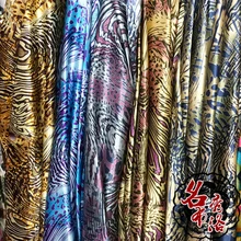 Леопардовое изображение полиэстер с принтом атласный ткань платье одежда изображение леопардовая подкладка COS Шелковый шарф