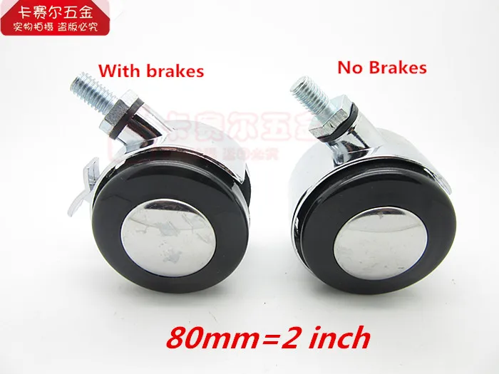 

2 Inch M8 M10 Screw Furniture Caster Swivel Wheels Replacement Caters Wheel For Office Chairs 360 Degree Durable