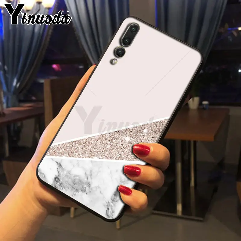 Чехол для телефона Yinuoda Love Heart Gold Rose marble Stripes для huawei honor 8x20 7a P20Lite P10 Plus Mate10Lite Mate20 P20 Pro Чехол - Цвет: A9