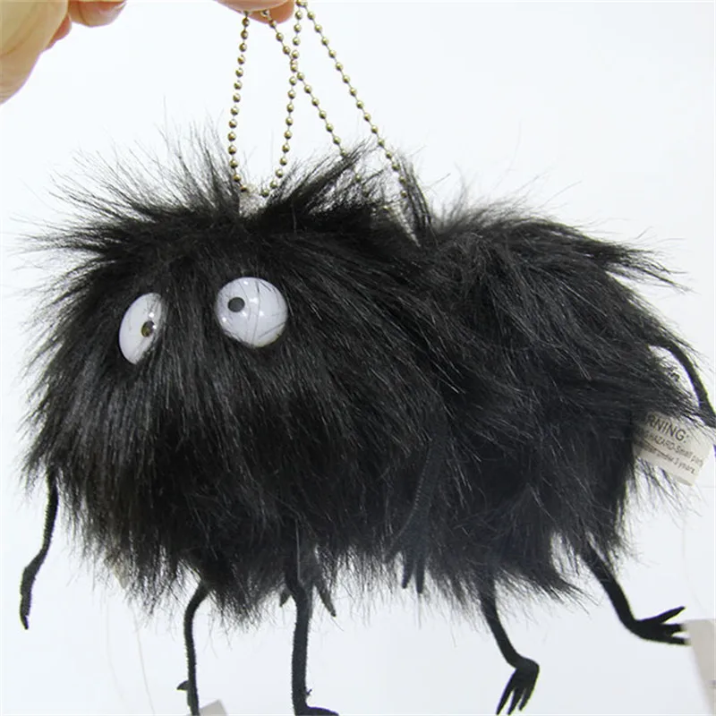 2017 New Totoro Coal Plush Toys Small Cute Anime  My Neighbour Totoro Coals Key Bag Pendants Black briquettes Dolls Gift 9cm 10pcs (1)
