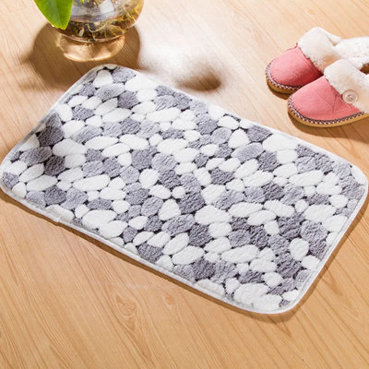 Buy SunnyRain 1 Piece Cobblestone Bathroom Rug Slip Resistant Bath Mat Area Rug