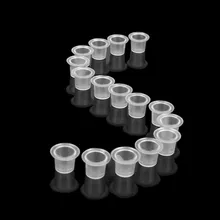 100 шт одноразовые колпачки татуировки Чернила чашки татуировки Suppies чашки для пигментов прозрачный Перманентный макияж поставка S оборудование аксессуары