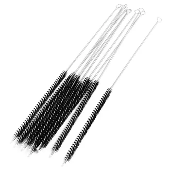 

New and Hot Promotion ! 10Pcs4.5mm Dia Chemistry Test Tube Bottle Nylon Washing Brush Black