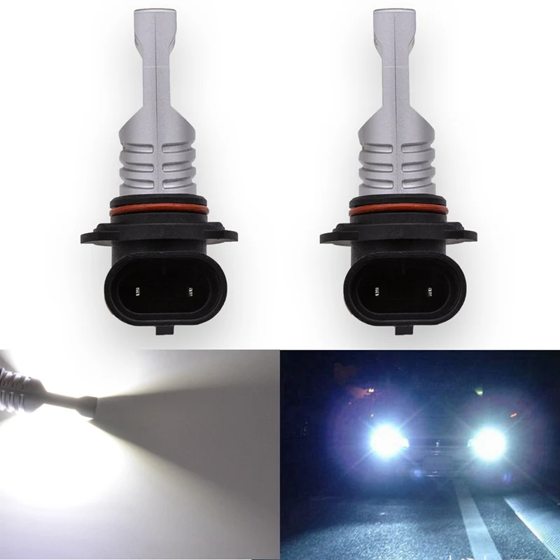 2pcs 9006 HB4 6 CSP LED Fog Lights Bulbs LED Driving Running Lights For
