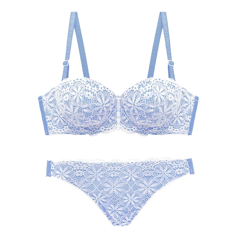 

2018 Push Up Half Cup Sexy Lingerie Bra Adjusted-straps Underwear Summer Seamless Lace Underwire Bra New Breast AD0459